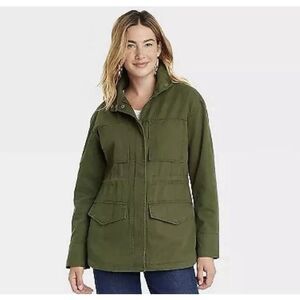 NWT Women's Utility Field Jacket Universal Thread Green Military XS Extra small